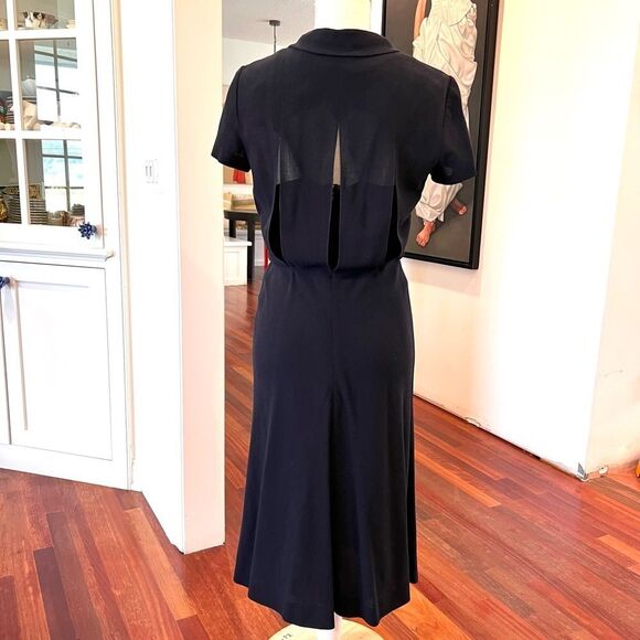 CHANEL Navy Back Cutout Dress - Picture 8 of 13